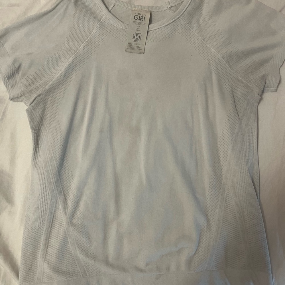 Athleta Soft Gray Short Sleeve Tee